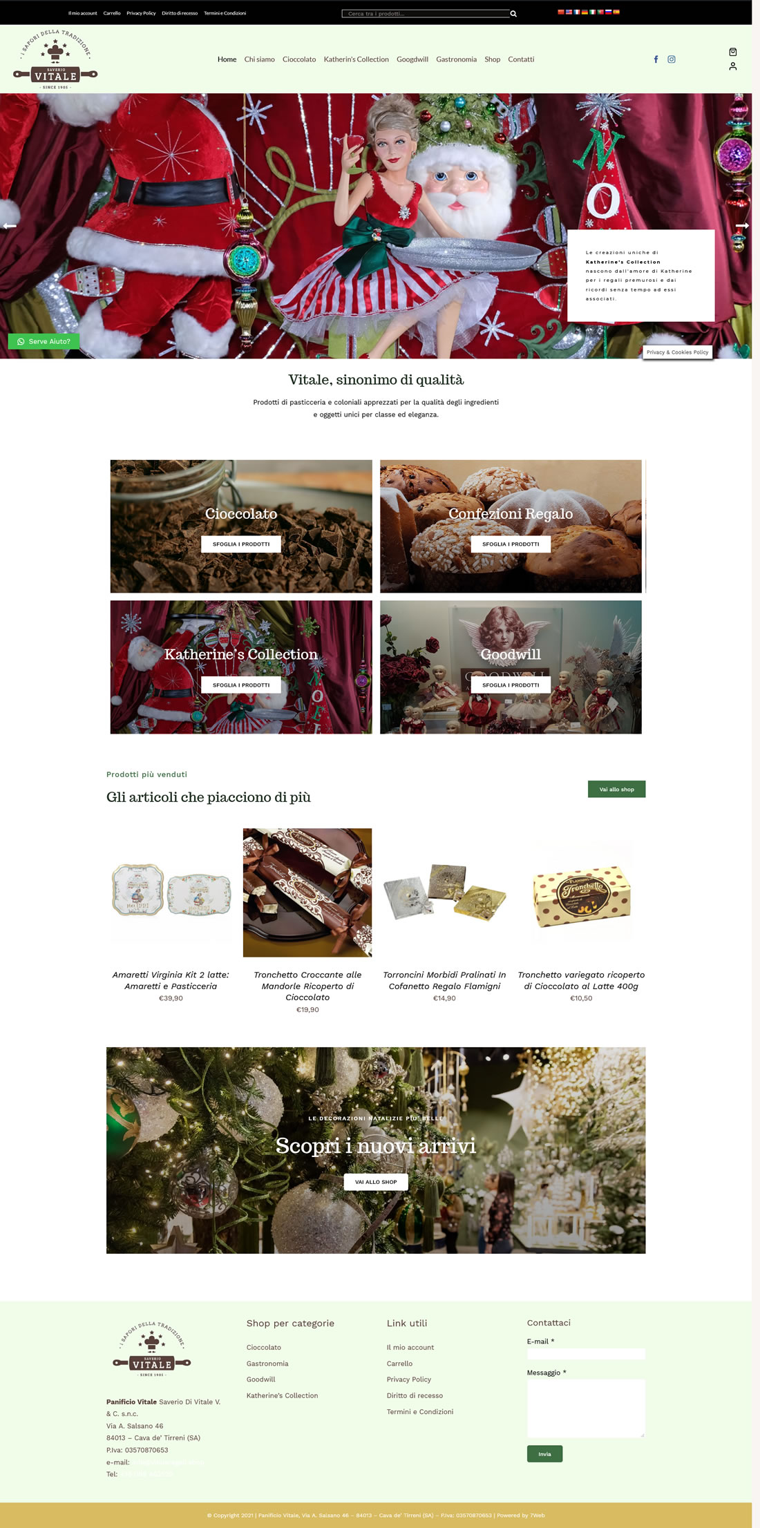 VitaleRegali.Shop - 7Web portfolio, web wordpress, woocommerce, siti web shop