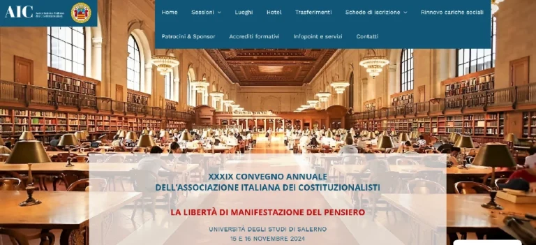 XXXIX CONVEGNO ANNUALE DELL’ASSOCIAZIONE ITALIANA DEI COSTITUZIONALISTI